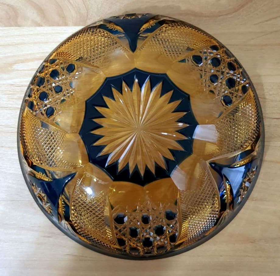 黒木国昭　綾切子菓子鉢