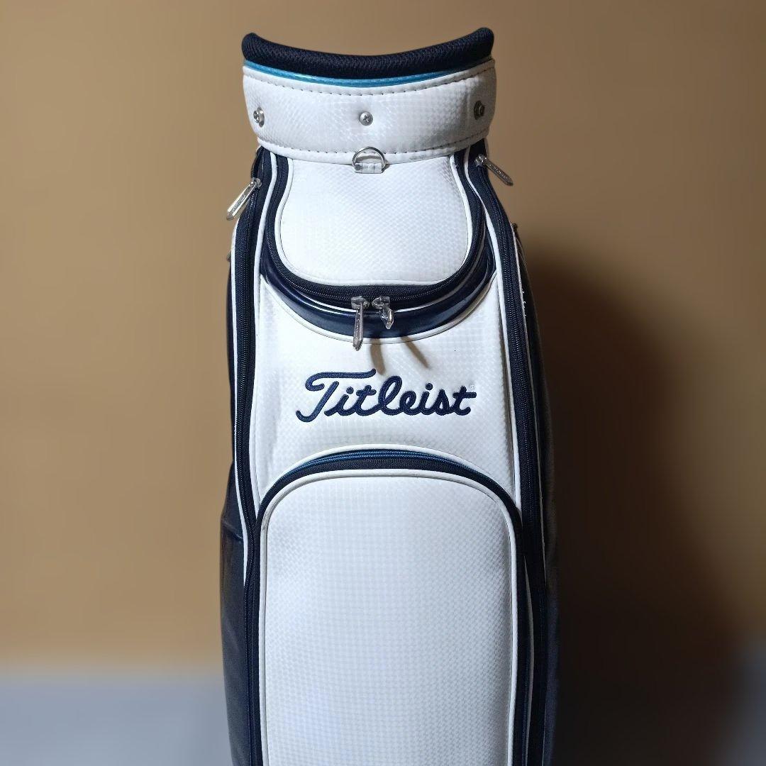 Titleist ゴルフキャディバッグ ホワイト/ネイビー
