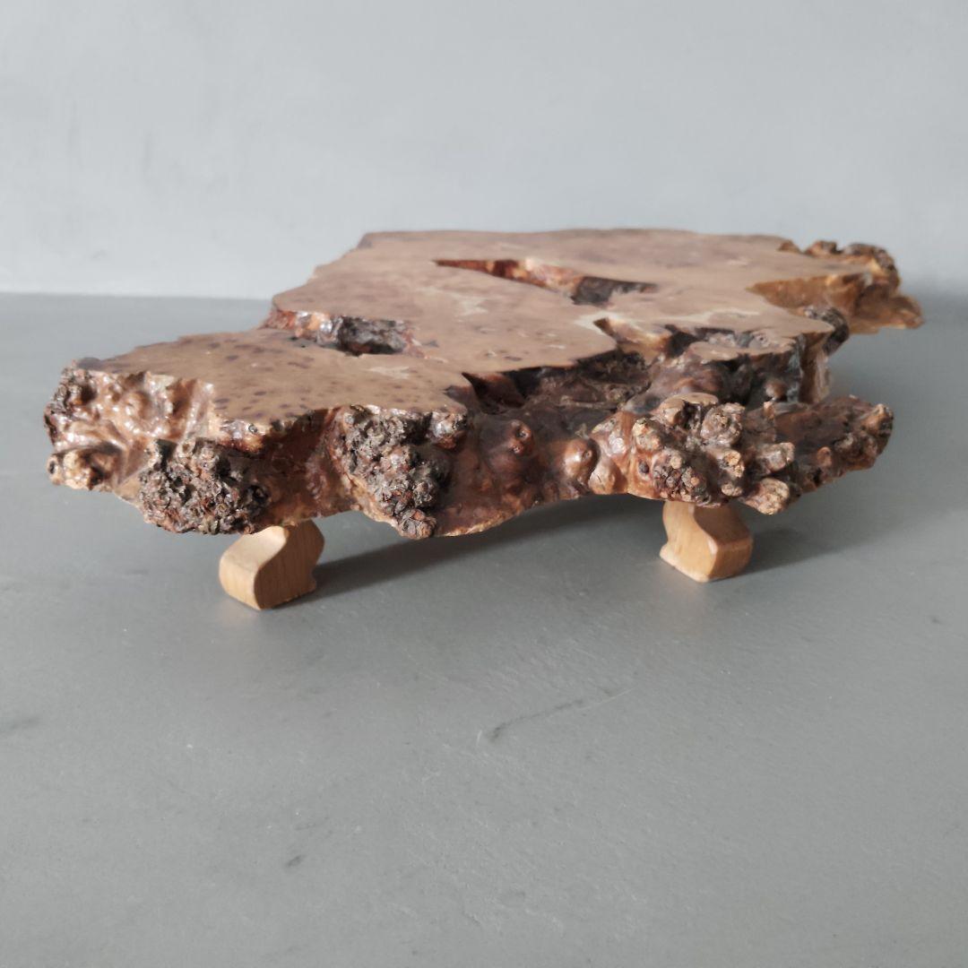 天然木一枚板 瘤台 花台 盆栽台 置き台 飾り台 こぶ 侘び寂び