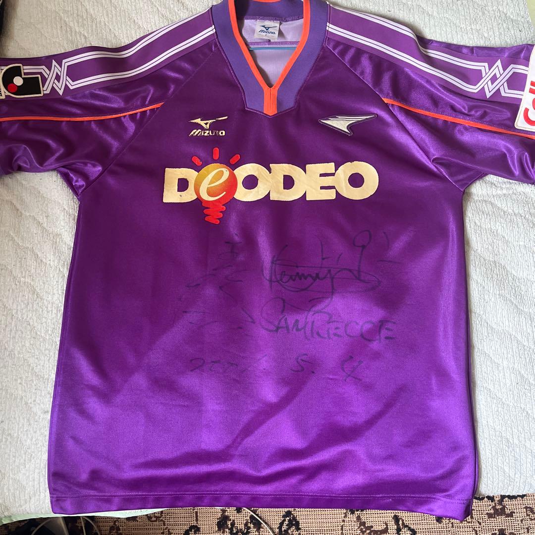 Mizuno サッカーシャツ 紫色 サイン入り