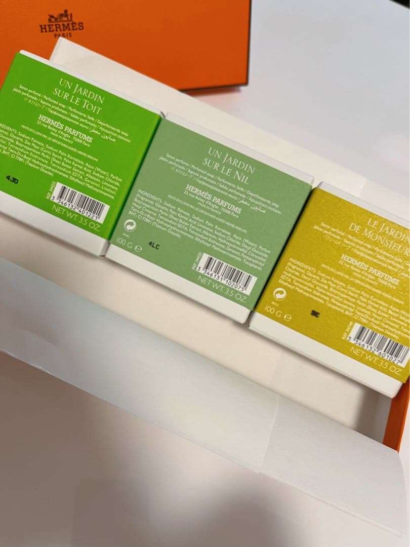 HERMES パフュームドソープ ボディソープ 石鹸 ギフトボックス