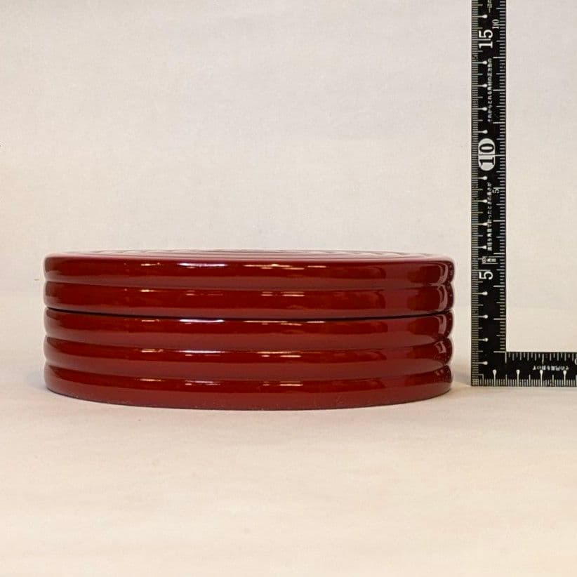 【ゲリラセール・新品】 筋香合　朱漆　6寸　朱塗り　寺院用具　香合