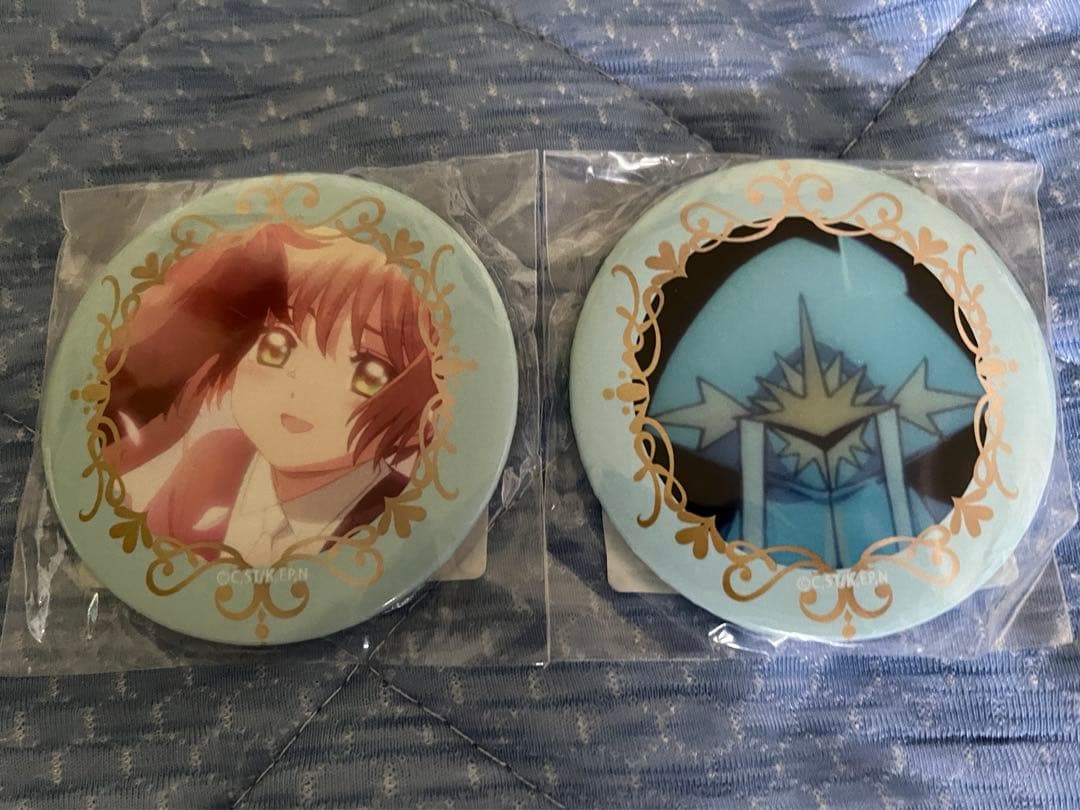 クロウカードめくり　カードキャプターさくら　缶バッジ