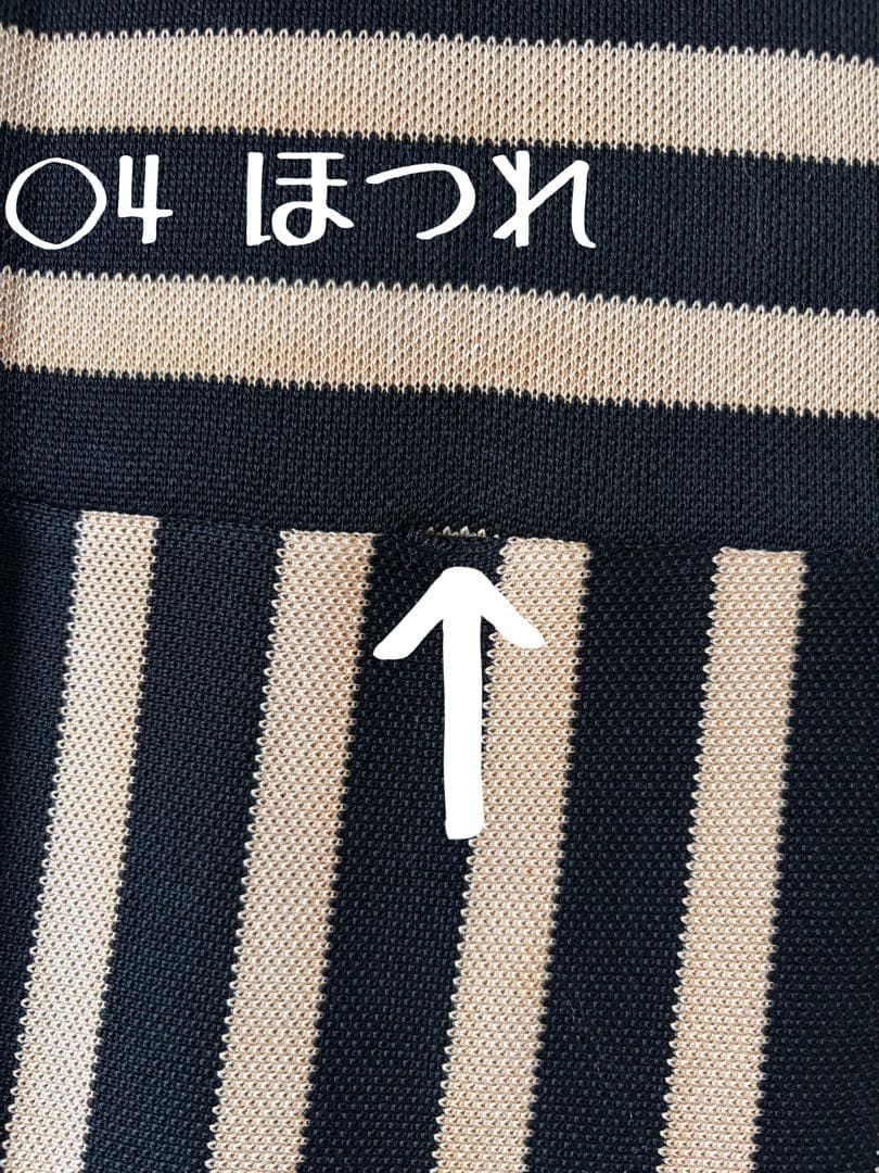 【正規品】CHANEL シャネル ココボタン ボーダー ニット ワンピース 38