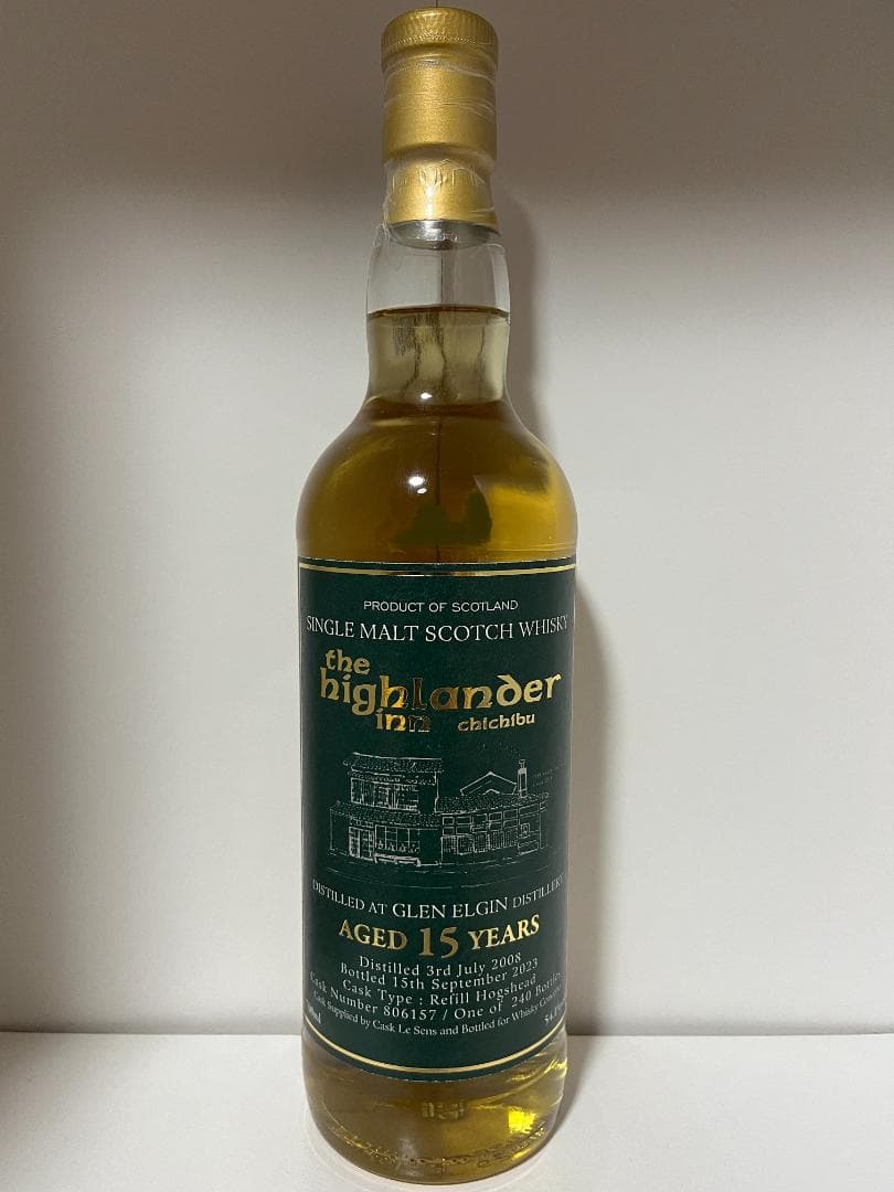 グレンエルギン 2008-2023 15年 FOR ハイランダーイン秩父