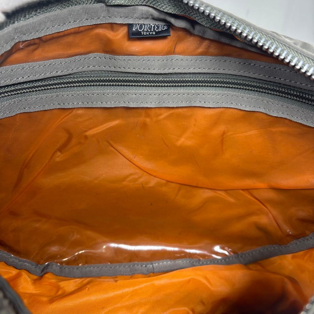 ポーター ショルダーバッグ 斜め掛け タンカー ハーフムーン ナイロン グレー