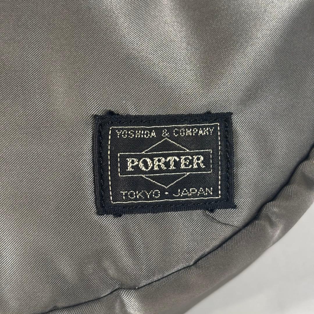 ポーター ショルダーバッグ 斜め掛け タンカー ハーフムーン ナイロン グレー