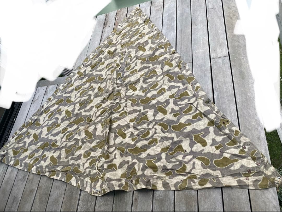 ビンテージ　オーストリア軍　スワンプカモ　ツェルトバーン　軍幕　ポンチョ②
