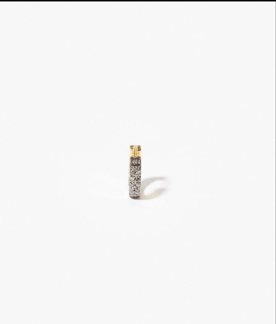 ほぼ未使用ARTIDA OUD♡ダブル パヴェ ミニフープ シングル ピアス