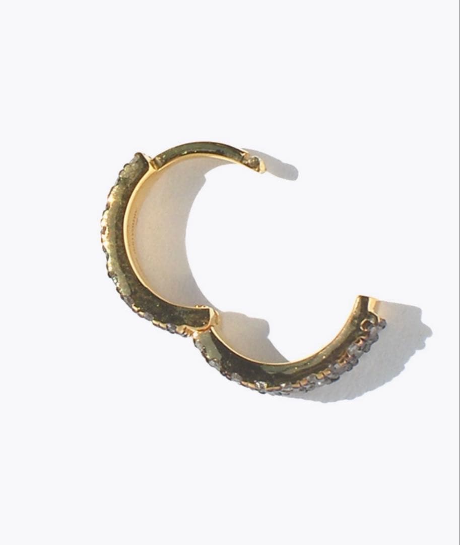 ほぼ未使用ARTIDA OUD♡ダブル パヴェ ミニフープ シングル ピアス