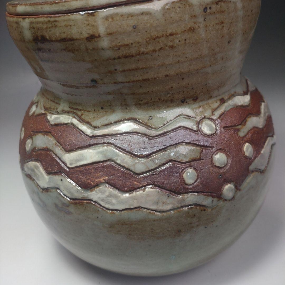 イ200 水指『◯山作　波文　水指　共箱』茶道具