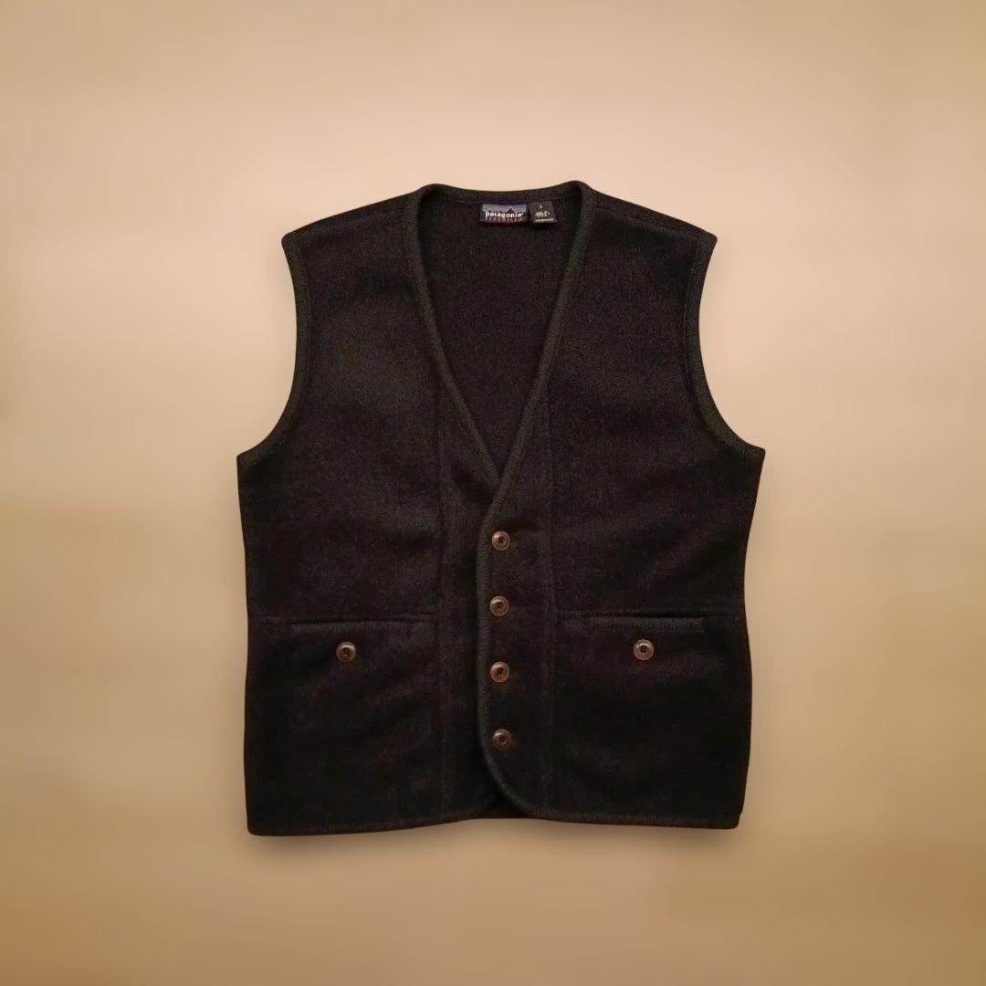 レア 90s パタゴニア ウインターベスト ブラック フリースふかふか USA製