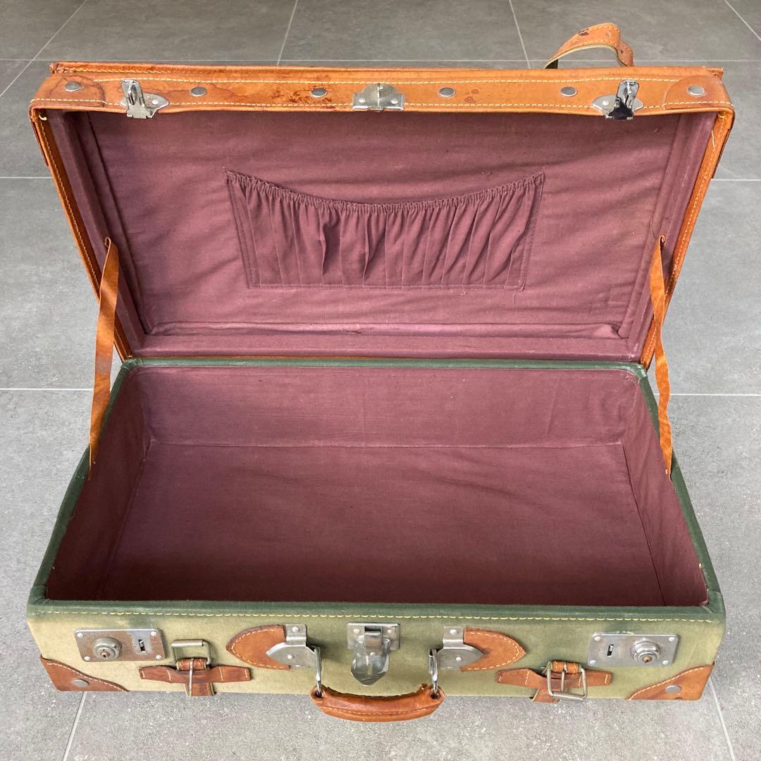 ヴィンテージ トランクケース トランクバッグ レトロ雑貨 古道具 グリーン