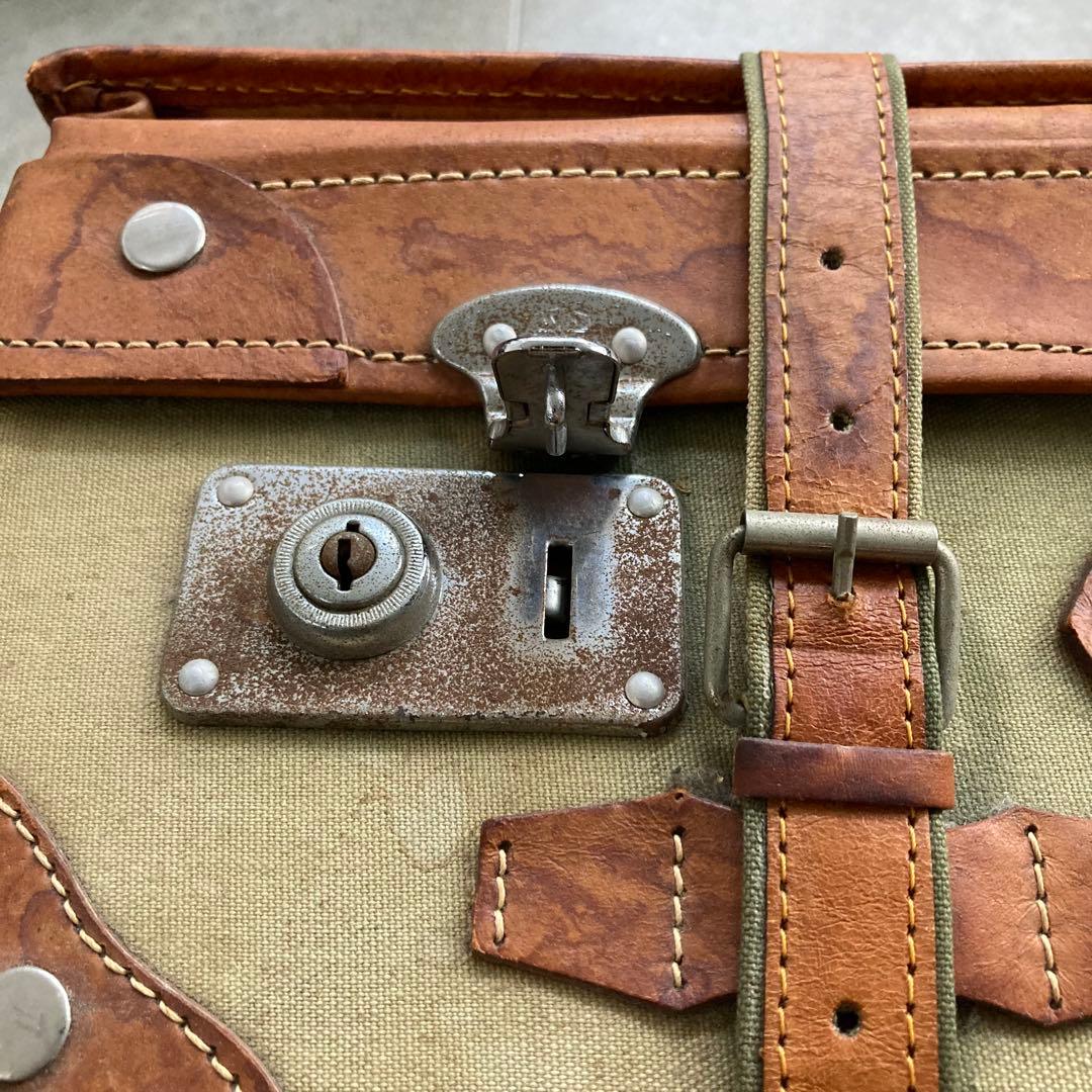 ヴィンテージ トランクケース トランクバッグ レトロ雑貨 古道具 グリーン