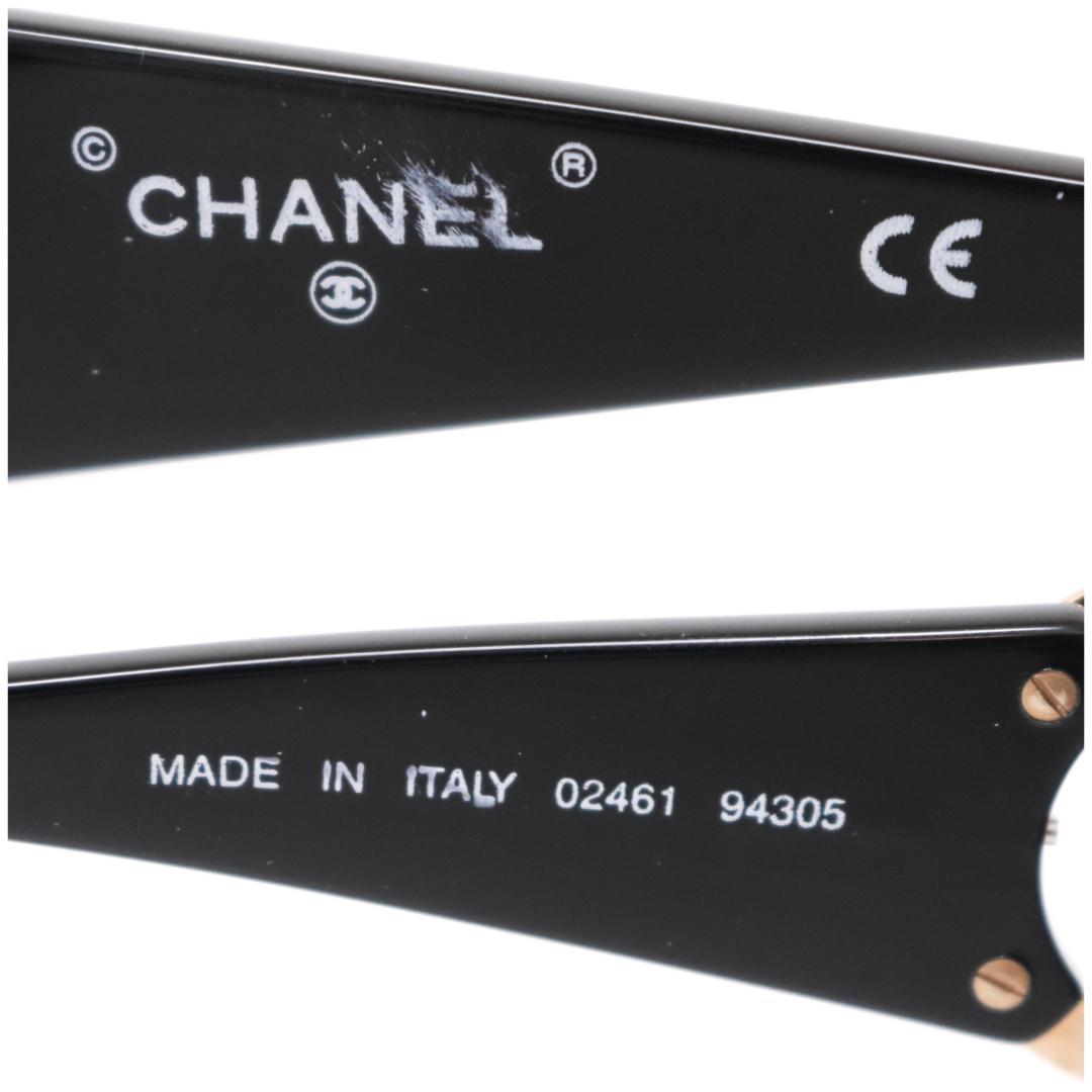 CHANEL ココマーク サングラス 黒×金 グレーレンズ ケース付 928