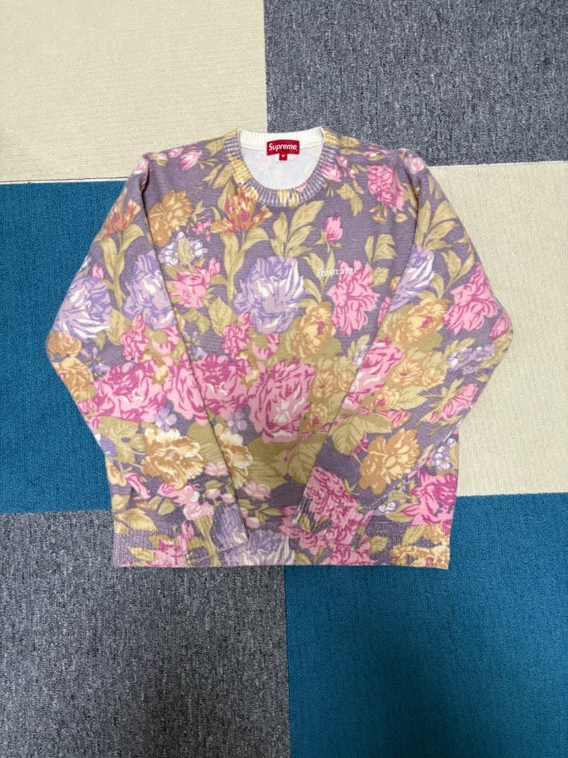 Supreme フローラル クルーネックセーター