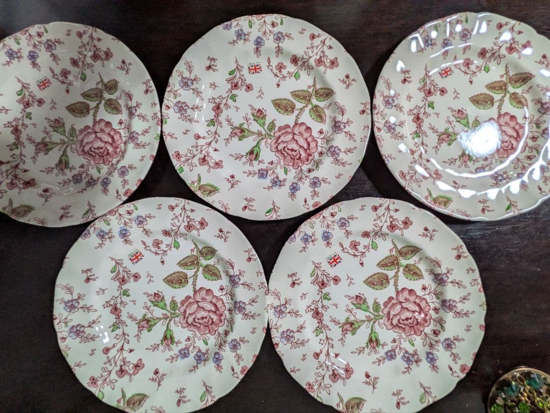 JOHNSON BROTHERS 花柄プレート 5枚セット　未使用　お値下げ中