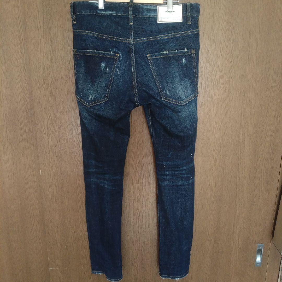 ディースクエアード　ダメージ加工スキニーデニム ダークブルー　サイズ46