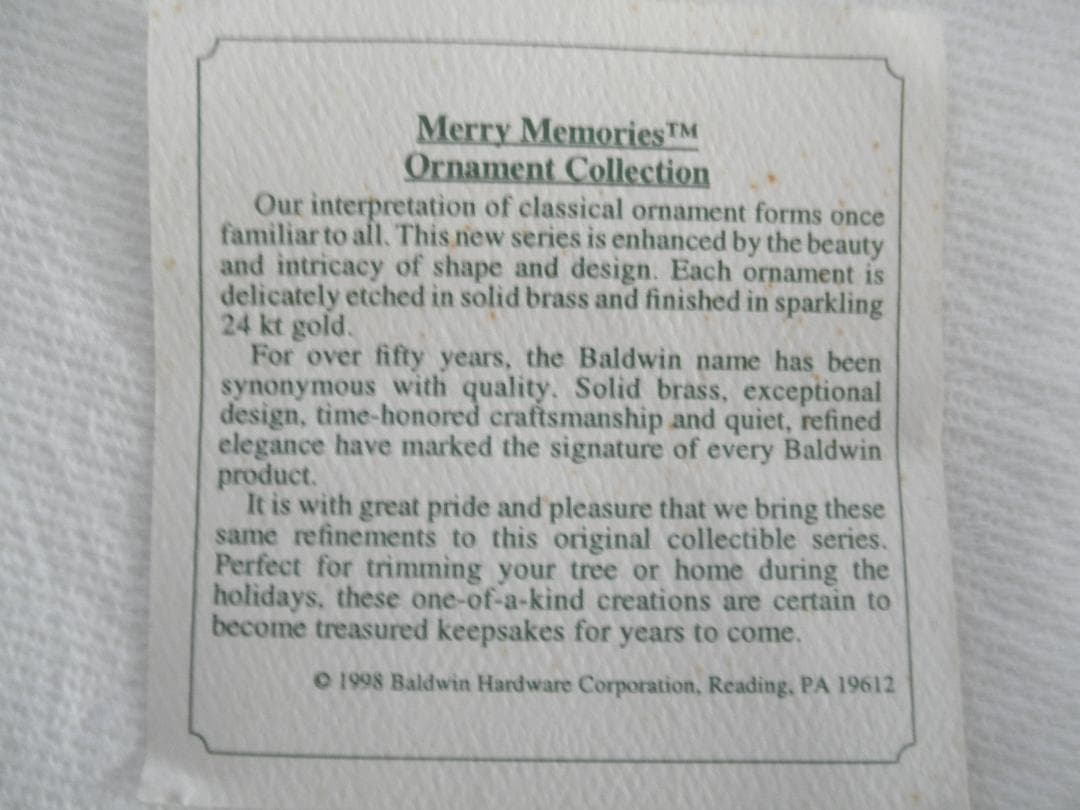 BALDWINの24Ktコレクション