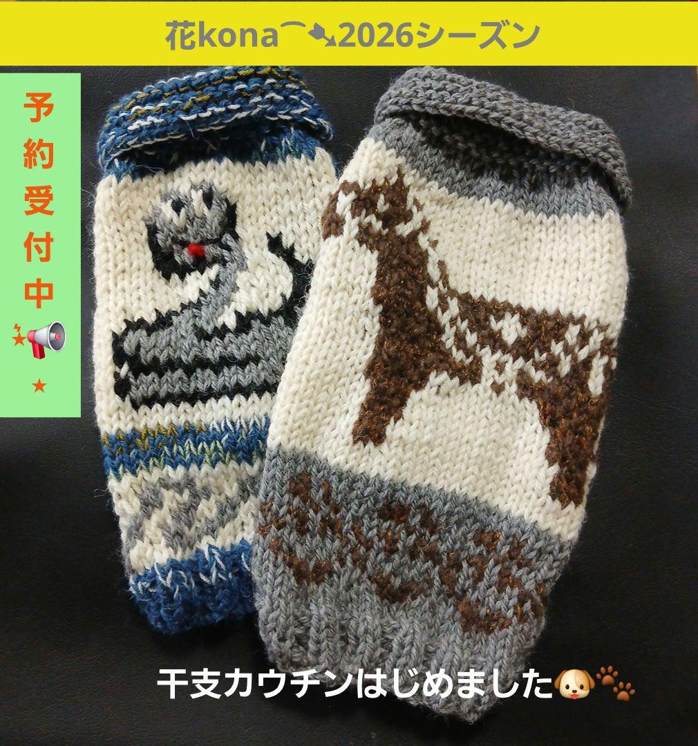 〖花kona⁀➷犬服2026予約〗手編み 秋冬 2026オーダー受付中‼️