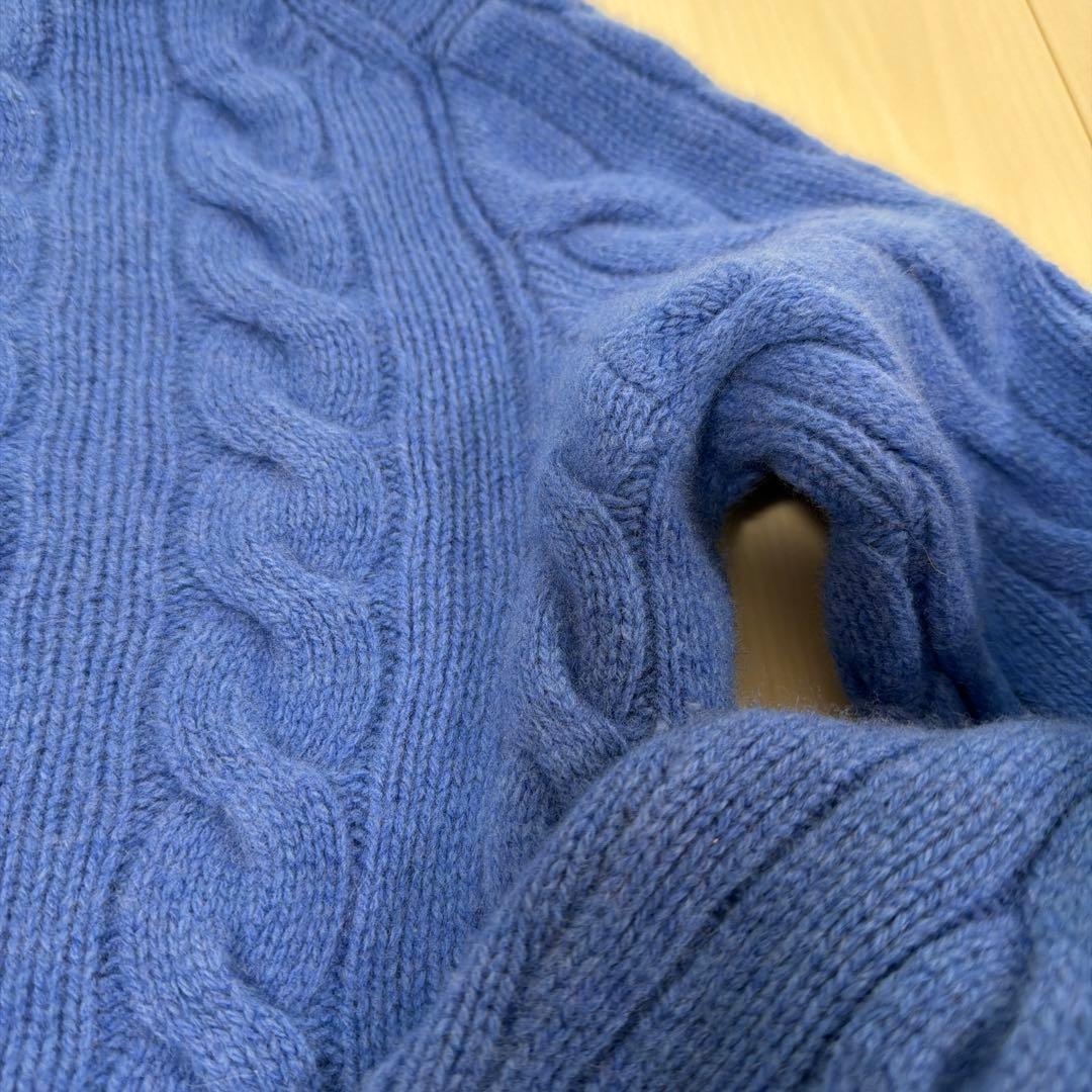 Polo Ralph Lauren 青 ケーブルニットカーディガン