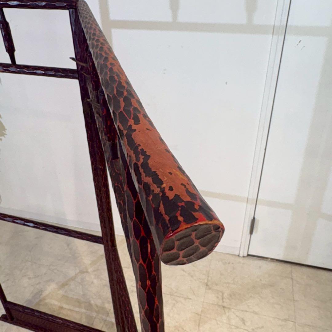 鎌倉彫 衣桁 衣紋掛け 着物掛け・洋服掛け レトロ家具 和風インテリア