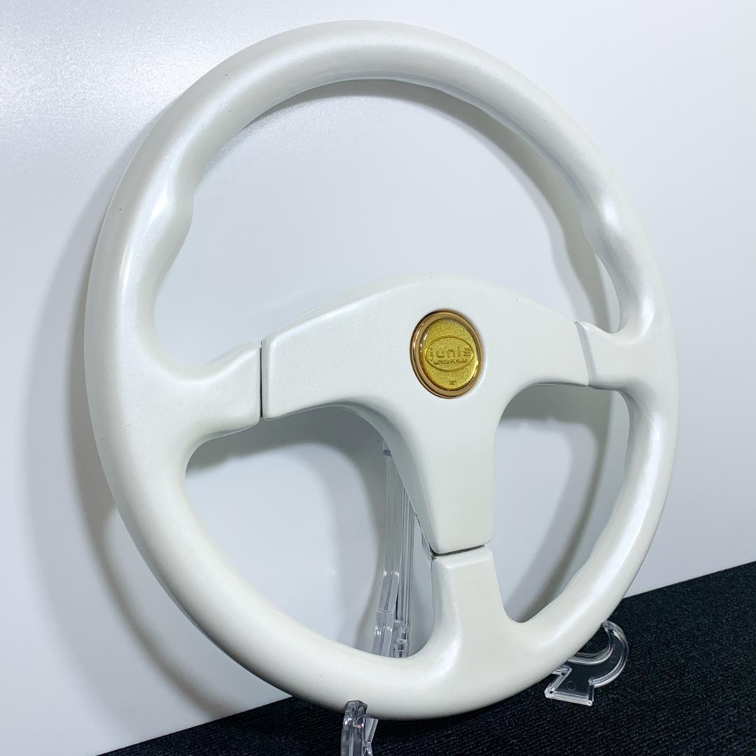 希少 ジャニス ホワイトウッド ステアリング 当時物 良品 ホーンボタン付き