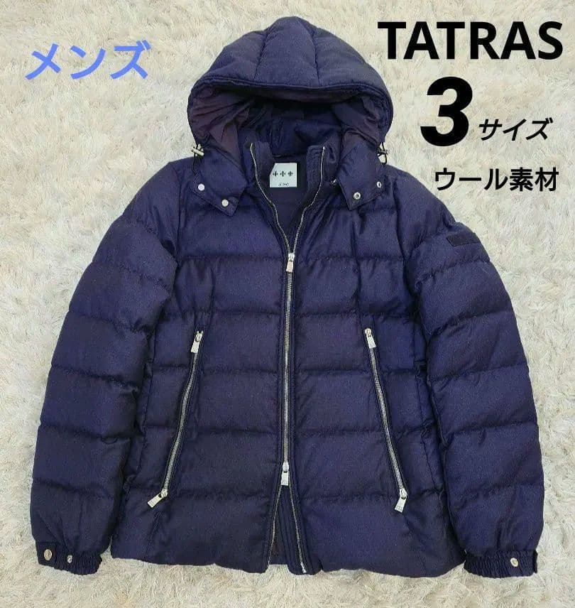 TATRAS （タトラス ）メンズ ウール ダウンジャケット 3サイズ紺色正規品