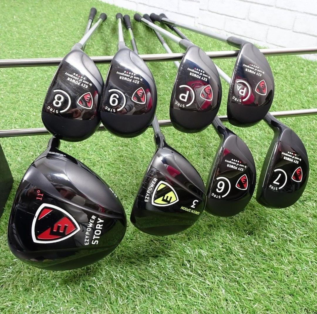 メンズゴルフ シニアゴルフ研究所 EZY POWER 8本セット グリーンスプー