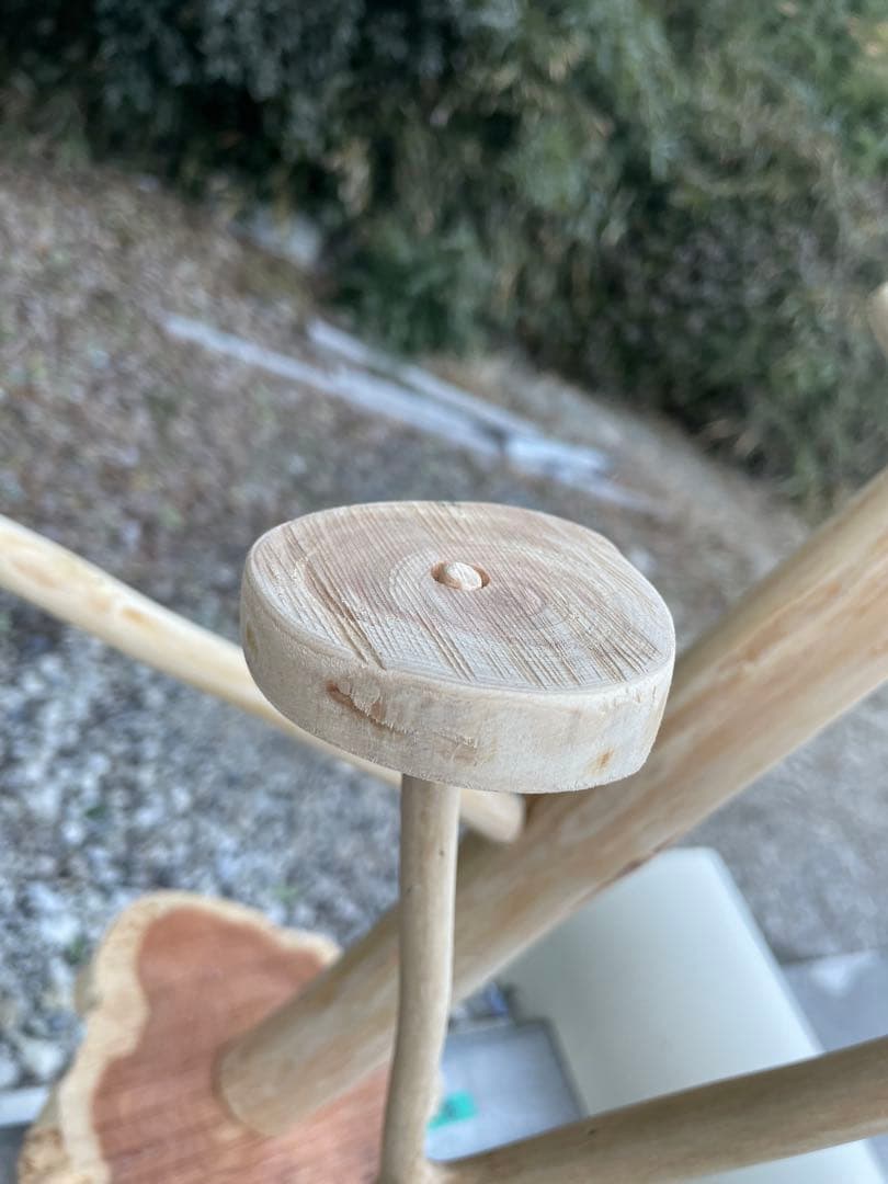 国産ヒノキ　鳥用止まり木　大型スタンド　約140センチ　小型中型インコ用