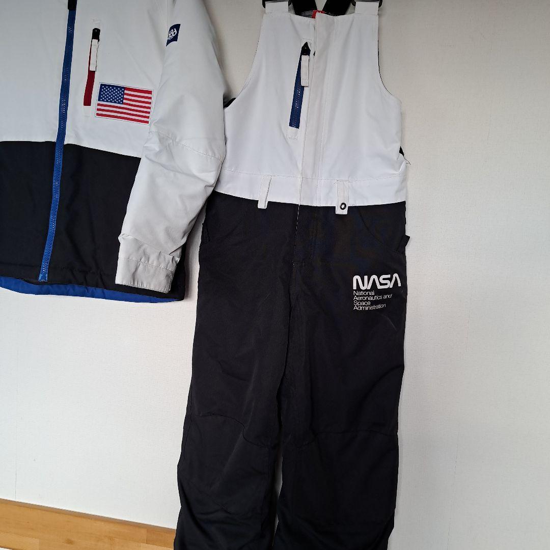 NASA スノーボードウェア 子ども用 ホワイト/ブラック