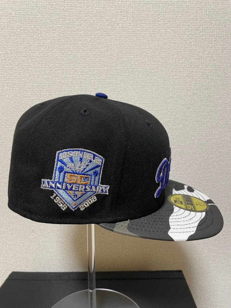 ニューエラ 59fifty LA ドジャース 大谷7 1/2 迷彩　黒　キャップ