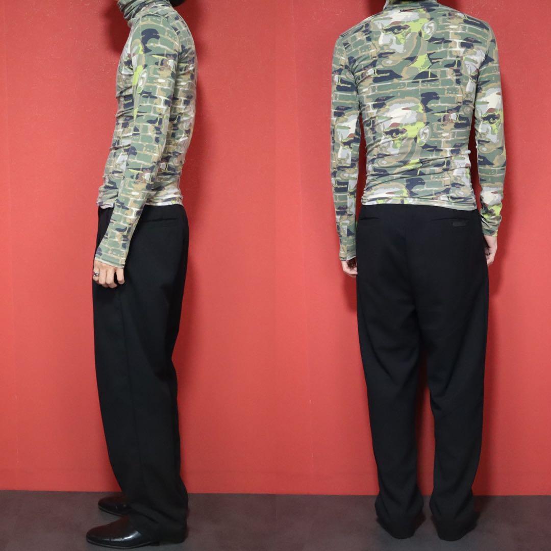 【極希少】Gaultier Jeans 迷彩 ヒト柄 タートルネック ロンT