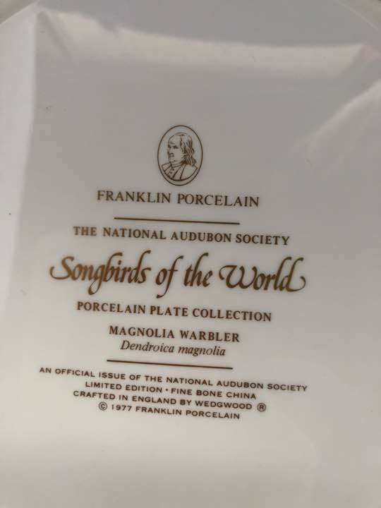 希少★ウェッジウッド製 鳴き鳥シリーズ飾り皿