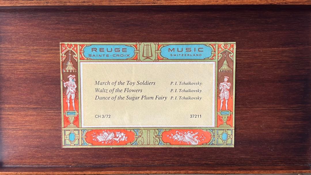 Reuge オルゴール 72弁 チャイコフスキー『くるみ割り人形』3曲入り 高級