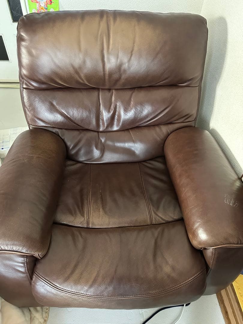 高級★ニトリ　電動リクライニングソファ　厚革　1人用 レザー