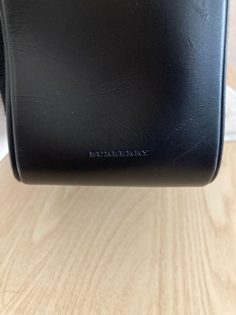 バーバリー BURBERRY レザー　ウール　ハンドバッグ　a4収納可