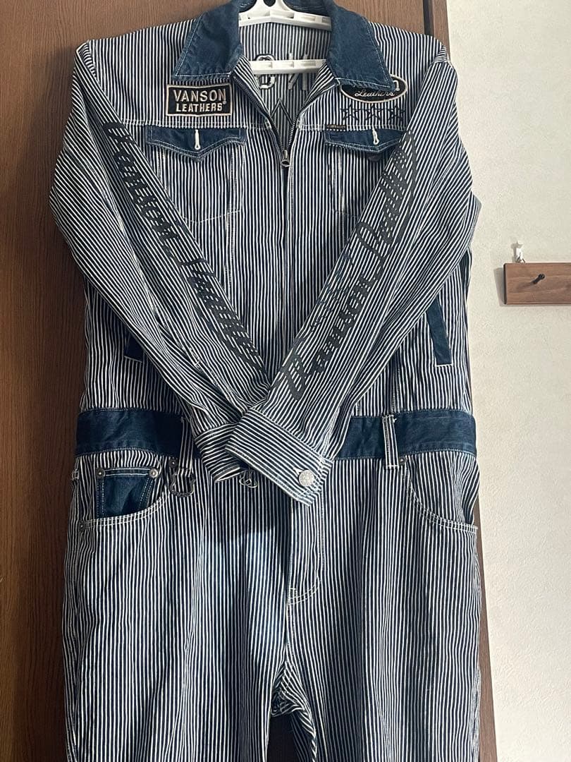 D*A様 VANSON ストライプ オーバーオール