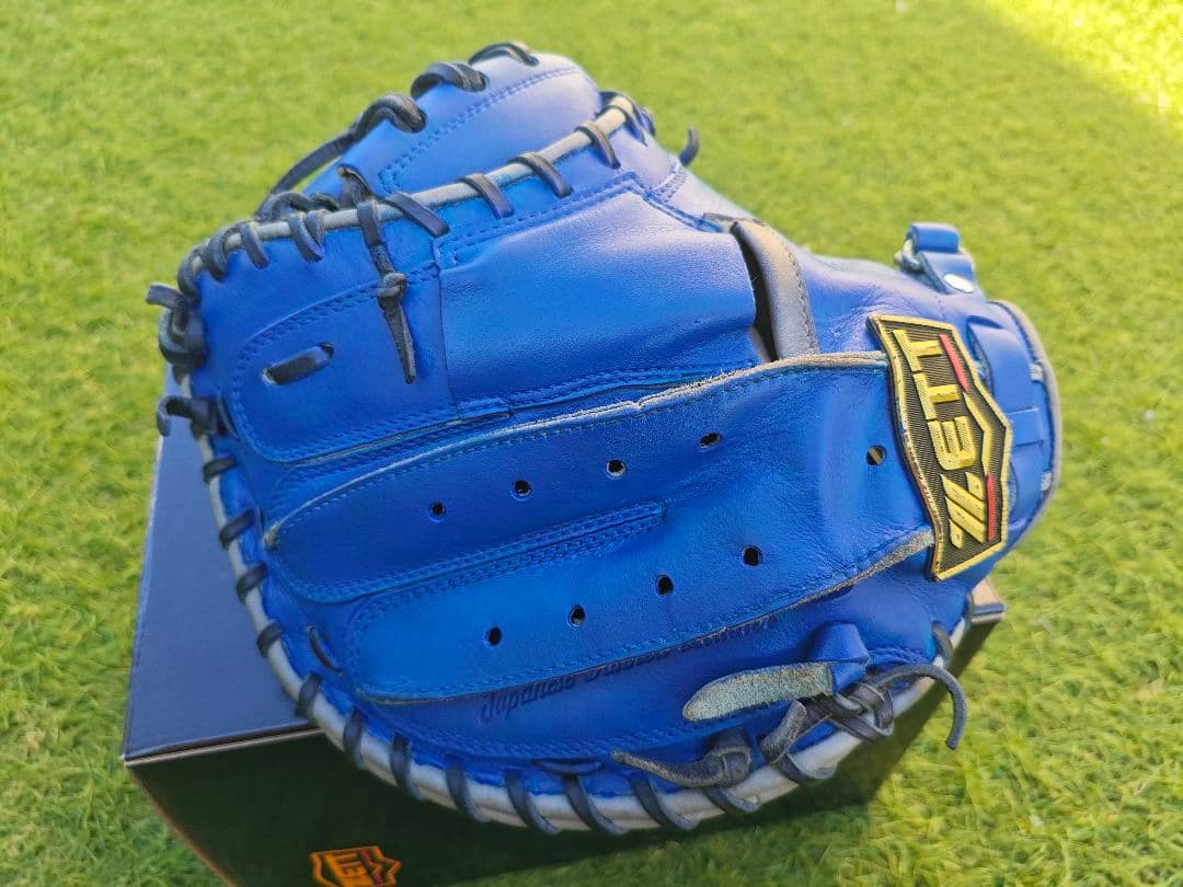 ZETT プロステイタス少年軟式用キャッチャーミット小林誠司モデルブルー　ゼット