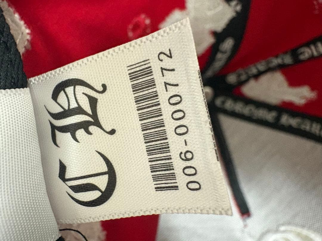 CH クロムハーツ 十字架刺繍 スナップバックキャップ レッド