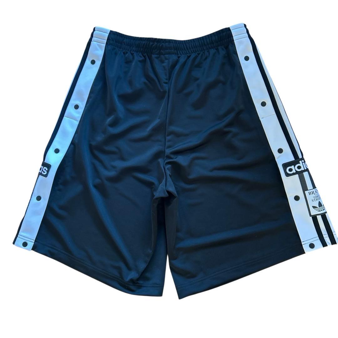 新品 アディダス アディブレイク ショーツ XL 黒 サイドボタン ハーフパンツ