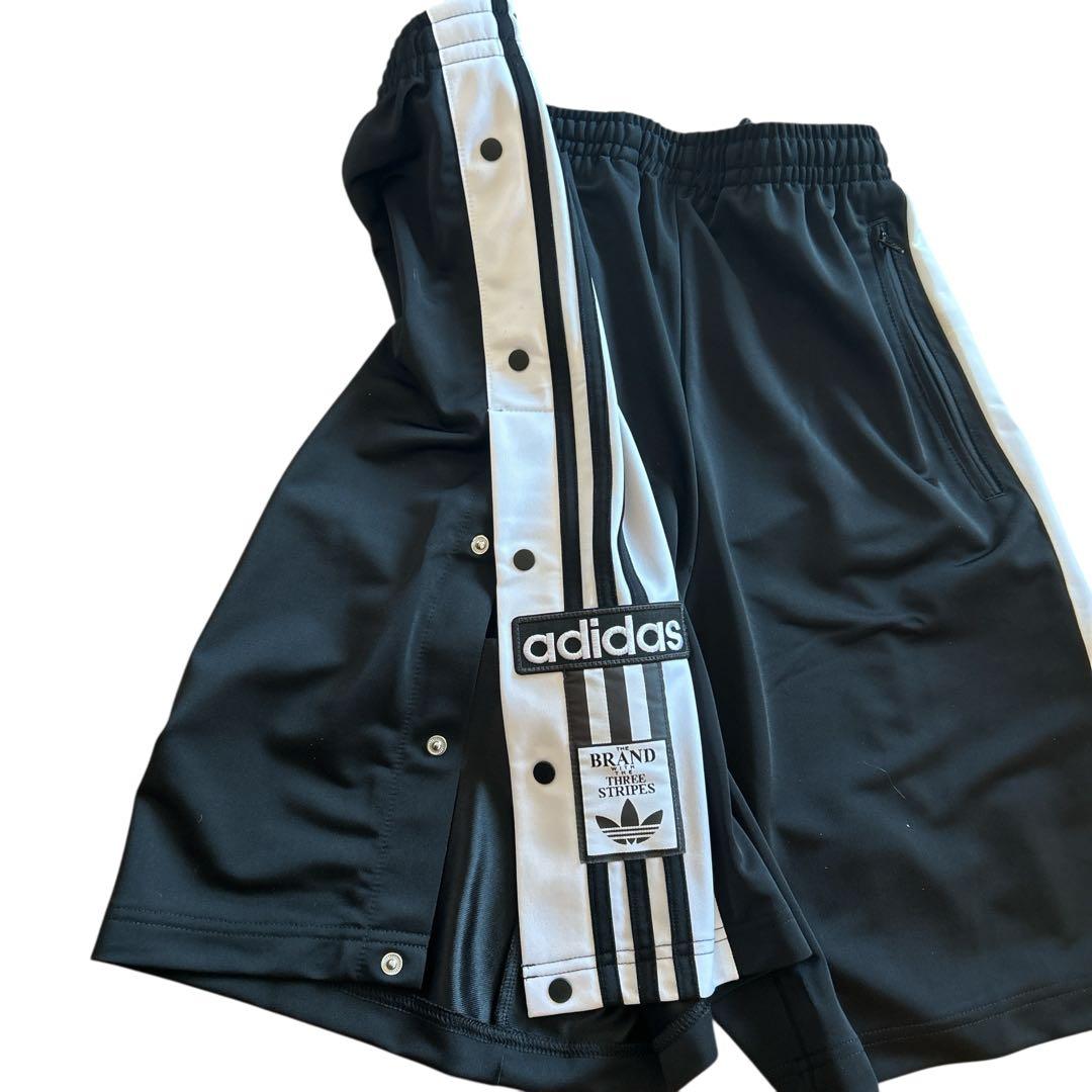 新品 アディダス アディブレイク ショーツ XL 黒 サイドボタン ハーフパンツ