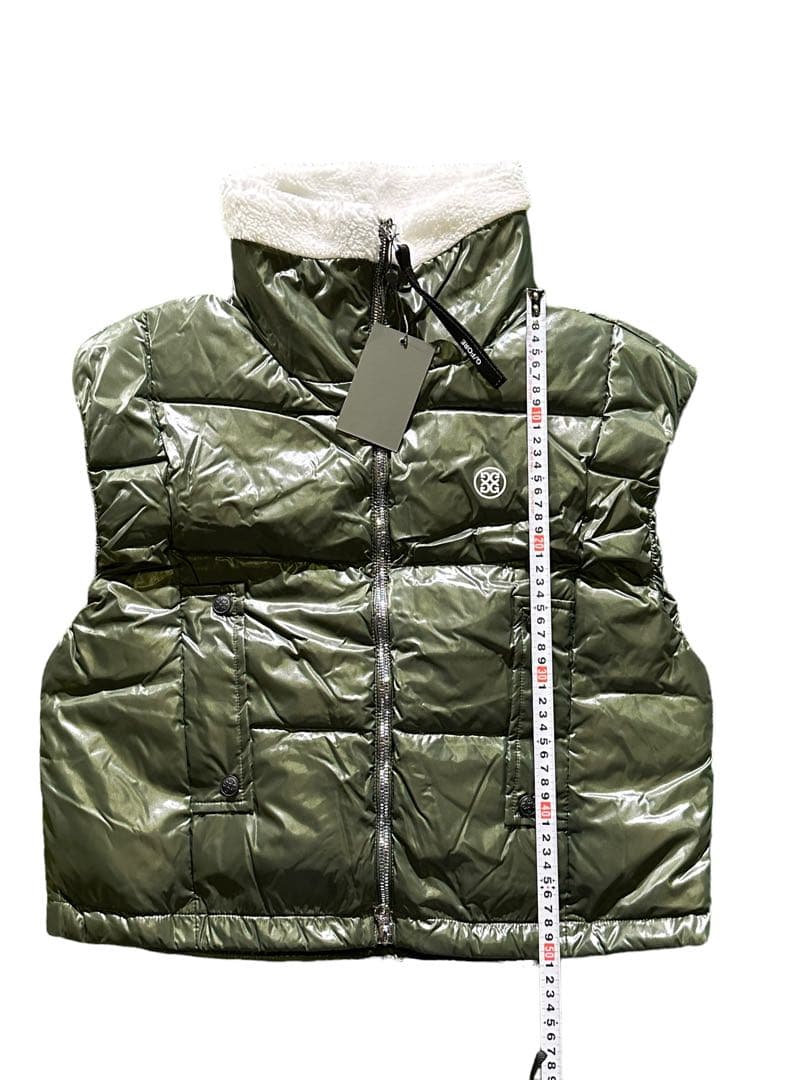 セール❣️G/FOREジーフォアレディースショートダウンベストsizeMカーキー