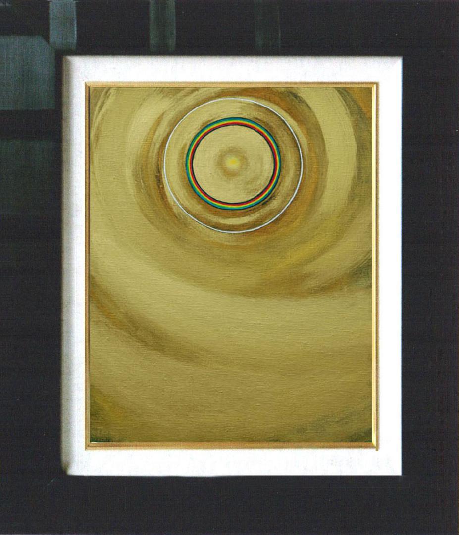 油絵 菅家令子 絵 絵画インテリア額付(白) F6-G262023 風景祈り希望