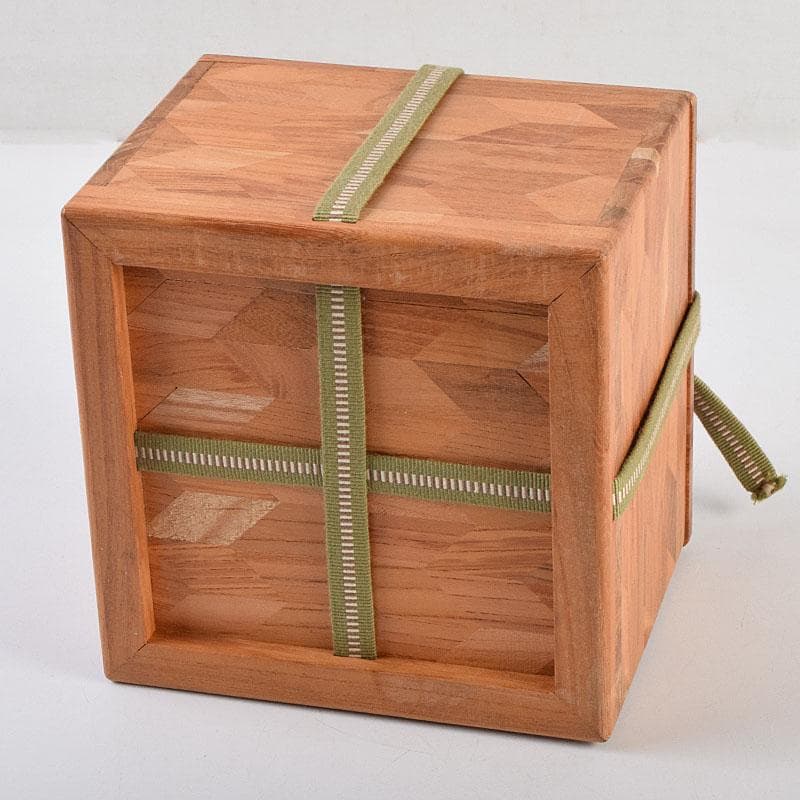 茶道具　絵志野　茶碗　有近作　伝統工芸　箱根寄木細工箱付　M　R9534