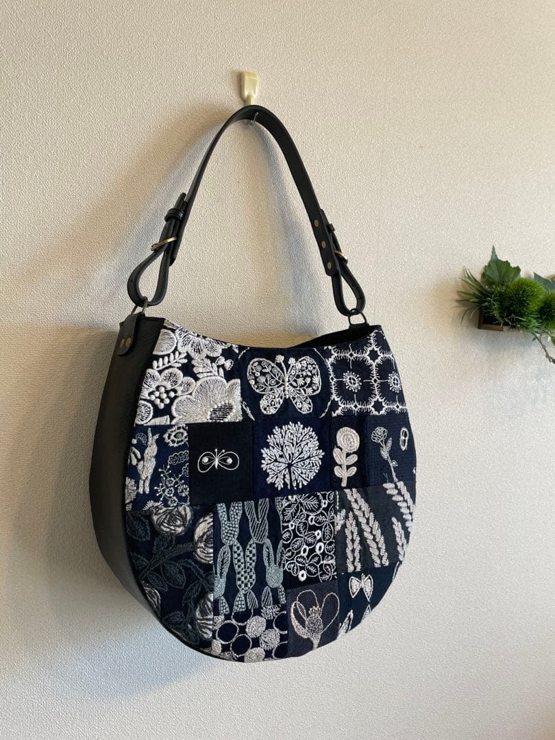 a-ya　ミナペルホネン　ハンドメイド　パッチワーク　バッグ