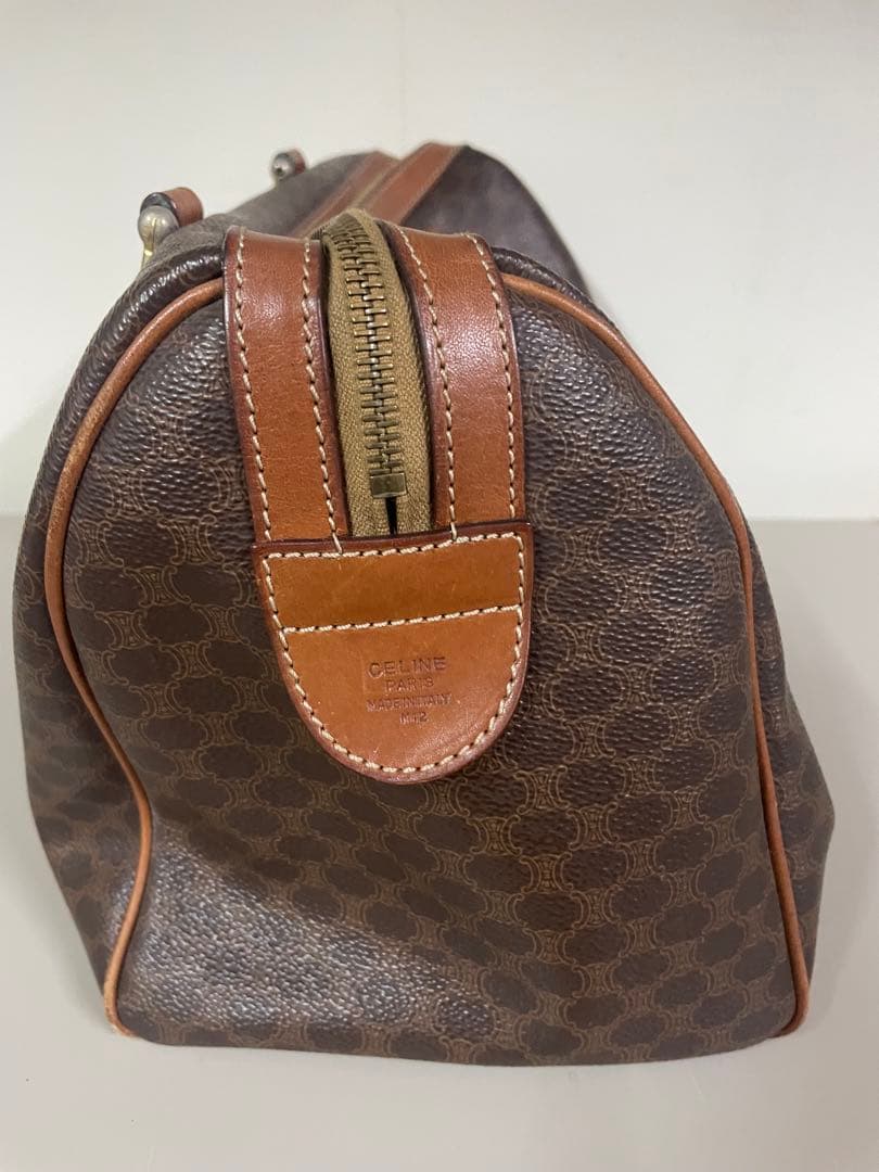 かたつむり❷セリーヌ バッグ マカダム柄 ボストン ヴィンテージ