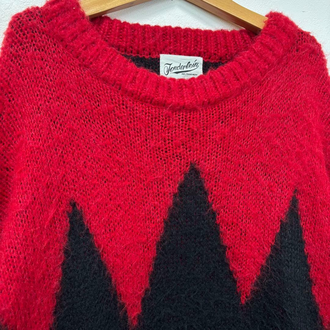 テンダーロイン モヘヤ ニット クルーネック セーター ブラック ジョッキー 馬