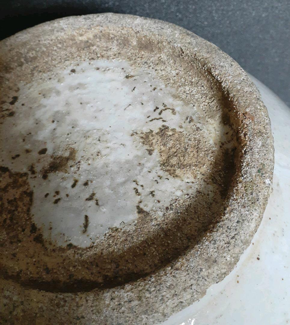 【名品大作】朝鮮古美術　朝鮮古陶磁器　古玩　李朝　辰砂　蓮花図　提灯大壺　【迫力