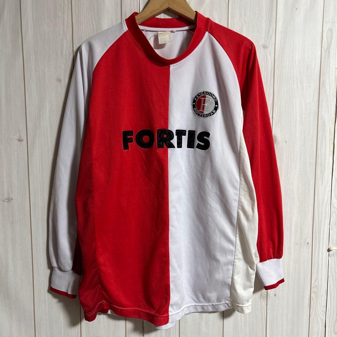 00sフェイエノールトヴィンテージゲームシャツ長袖ユニフォームオランダサッカー